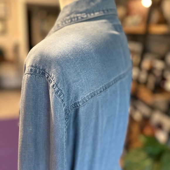 Michael Kors Denim Shirtdress, Sz L, New without Tags - Picture 3 of 10